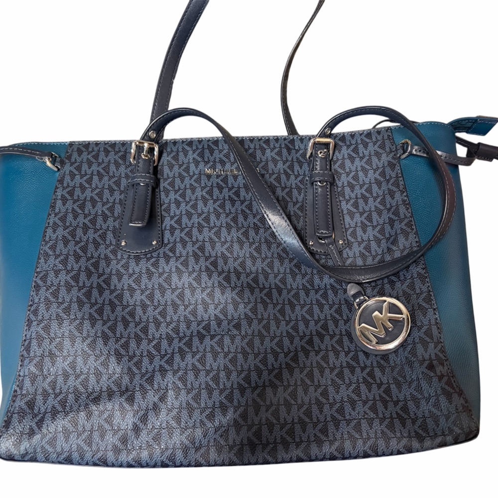 Michael Kors Navy and Teal Tote